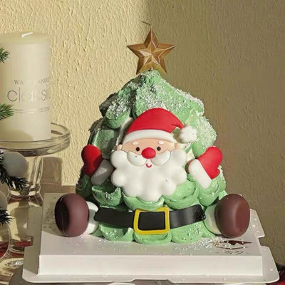 圣诞节软胶圣诞老人角星蜡烛