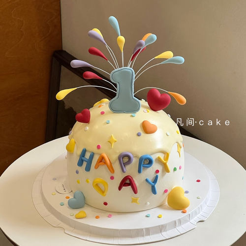 软胶彩色字母happy蛋糕装饰五角星爱心气球模具甜品台装扮插件