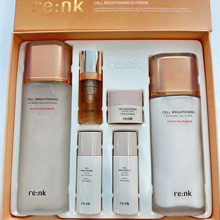 韩国直邮丽人凯renk细胞实效亮白水乳2件套补水保湿去黄水乳套