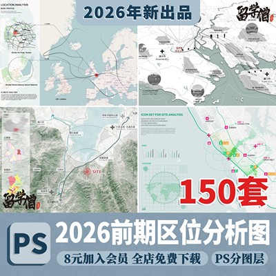 景观城市规划环艺竞赛风灰调前期区位分析图展板psd源文件ps素材