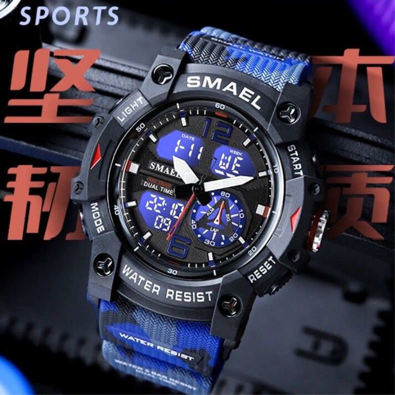 军训大表盘手表男款高中学生2024年新款潜水运动多功能机械电子表