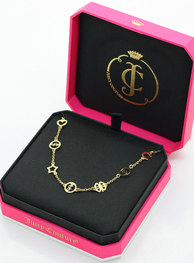 美国juicy四叶草星星多坠项链