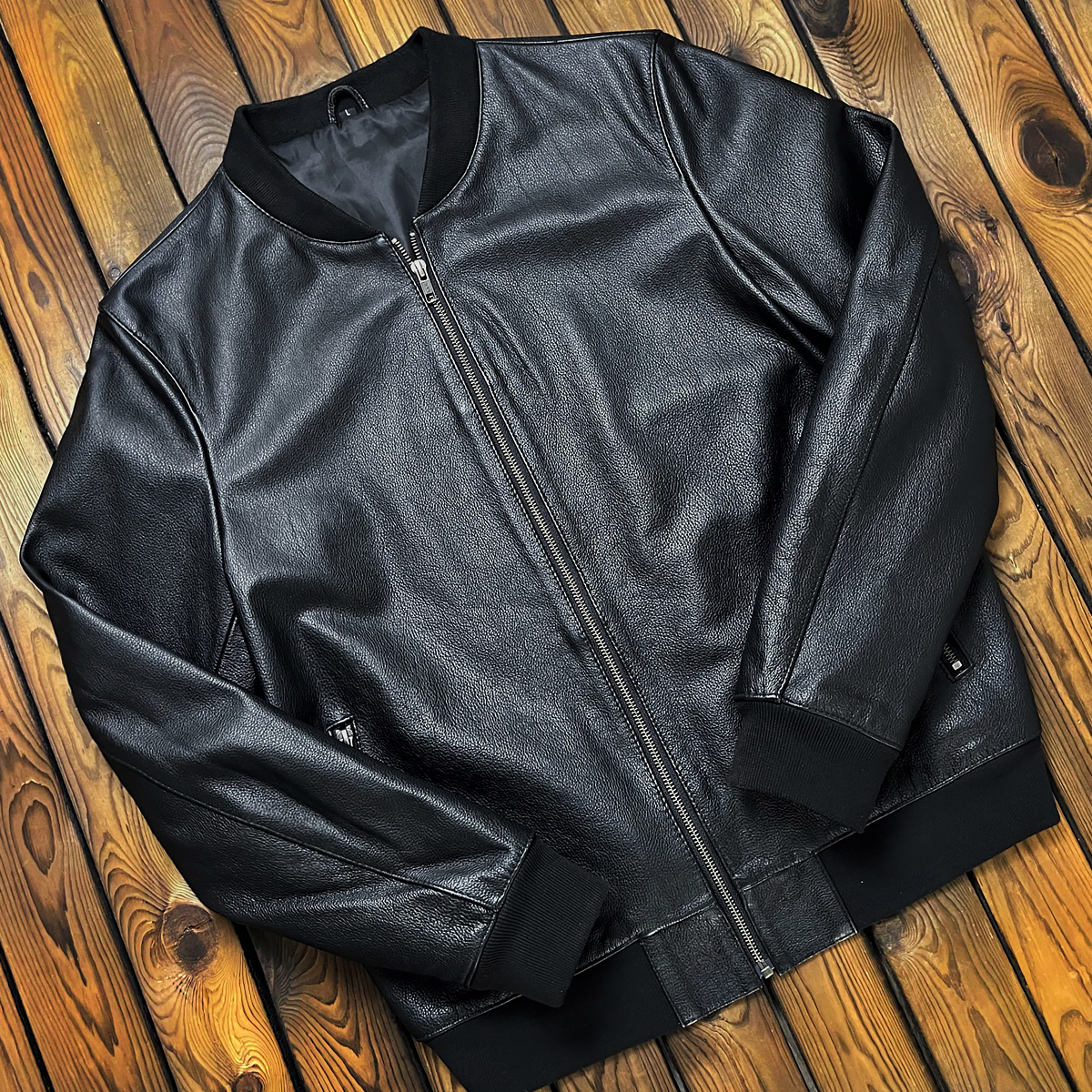 清仓处理50件 绵羊皮皮衣男款 春秋季皮夹克韩版外套 真皮皮衣男