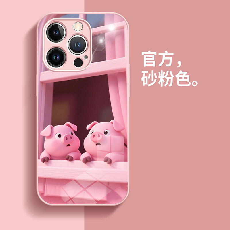 粉色小猪情侣手机壳不同型号