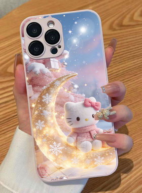 适用iphone17Promax手机壳苹果16保护套OPPOreno15粉色圣诞树hellokittyKT凯蒂猫VIVO挂绳华为mate80荣耀500