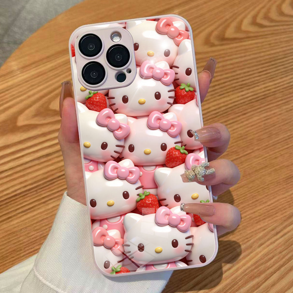 适用X卡通立体膨胀HelloKitty软萌KT猫凯蒂猫苹果17Pro手机壳新款iphone15Plus华为mate70一加ACE6荣耀magic8