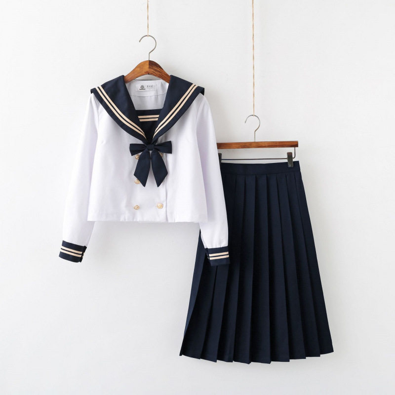 jk制服裙长裙套装正统不良少女水手服日系女校服学院风中间服