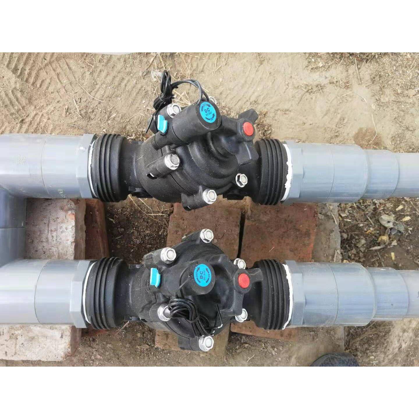 农田灌溉可以手机远程控制的灌溉电磁阀带太阳能无线解码器低功耗
