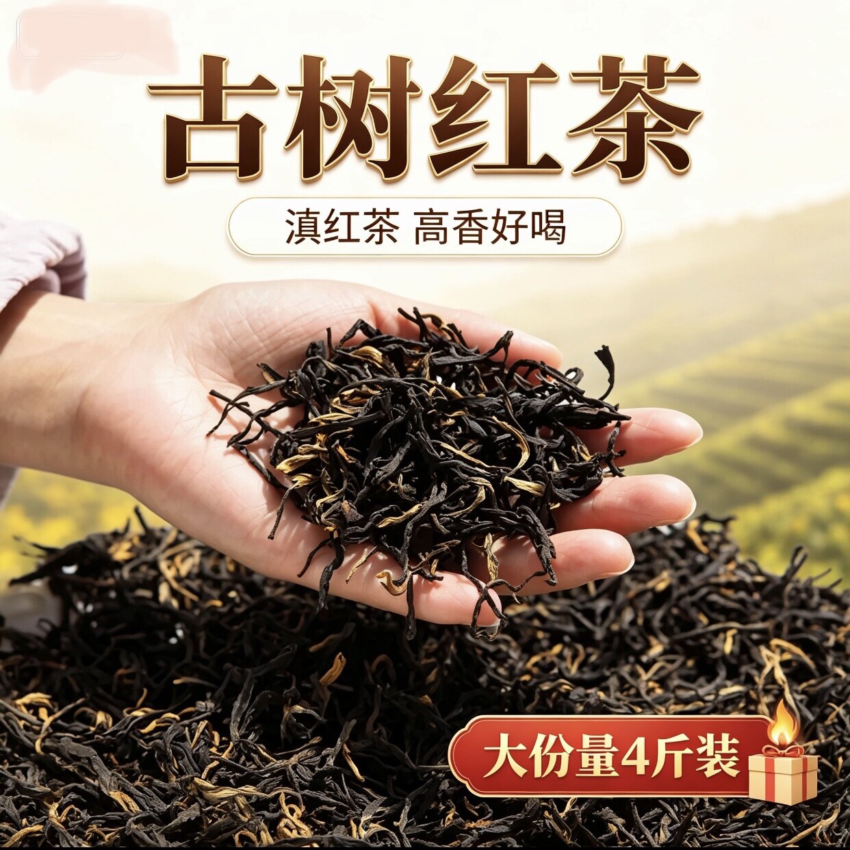 云南滇红工夫茶红茶古树红茶凤庆红茶好喝不贵办公用茶