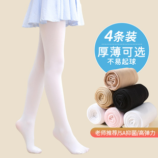 春秋款儿童连裤袜女童夏季薄款舞蹈袜超弹丝袜中大童肉色打底裤袜