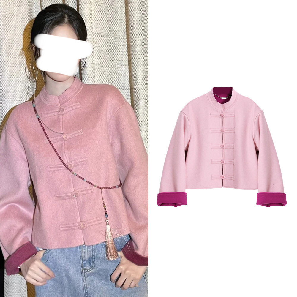 [现货]徐艺洋款新中式羊毛呢外毛呢外套