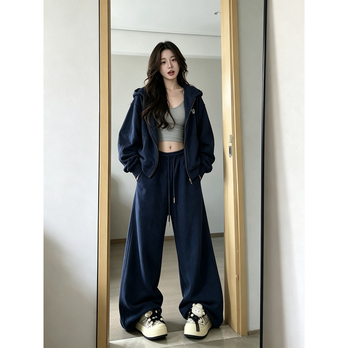 盐系运动套装女秋季韩版时尚大码时尚套装