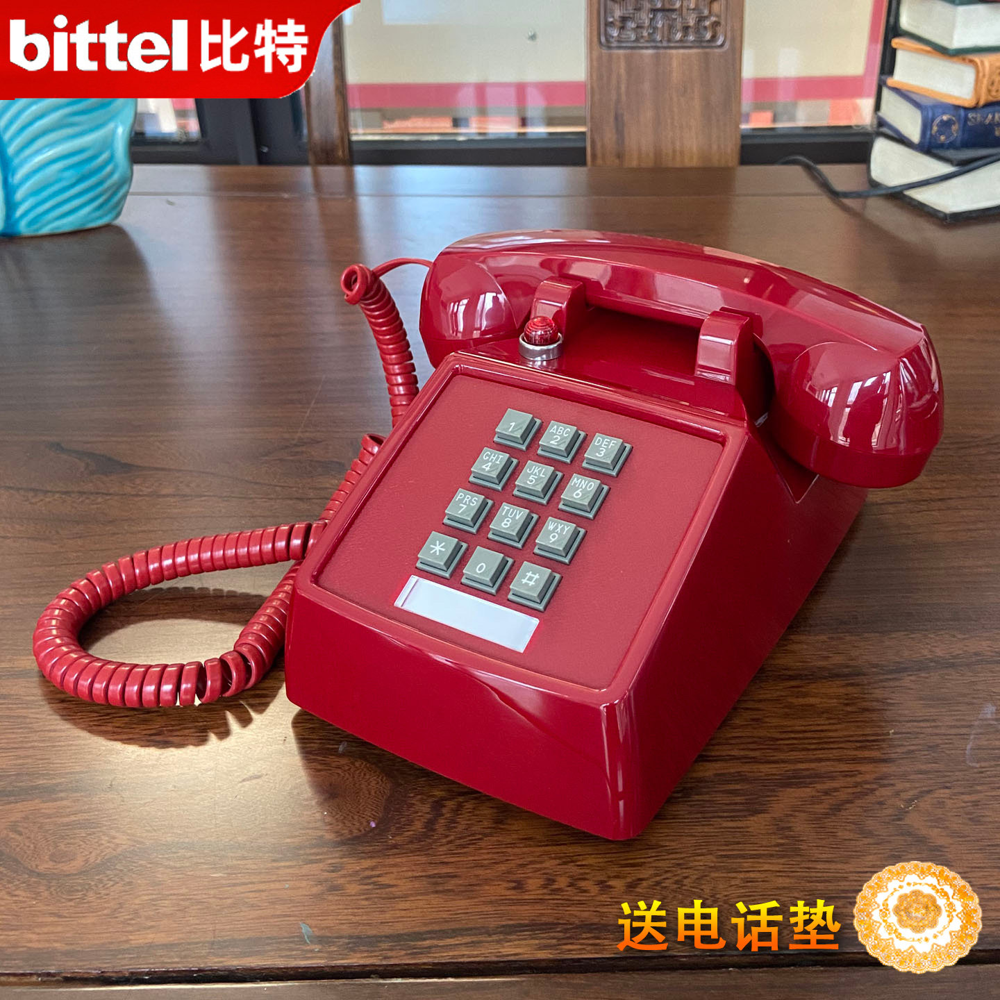 比特25T老式按键仿古电话机复古造型古董座机经典创意美式机械铃