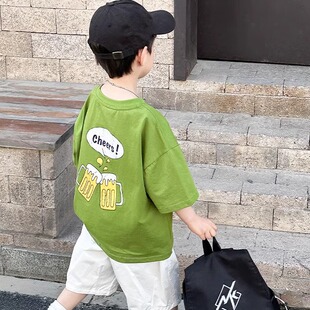 半袖 t恤儿童夏装 上衣宝宝纯棉宽松2025衣服5 男童短袖 祺诗泊童装