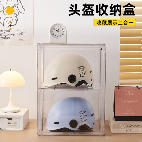 RMAX头盔收纳架子摩托车帽子半盔展示柜骑行装备全盔防尘放置架子