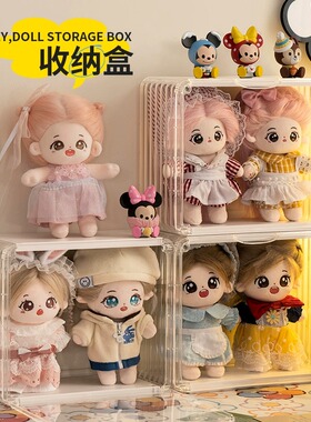 RMAX模型手办柜棉花娃娃收纳盒亚克力labubu泡泡玛特展示盒防尘柜