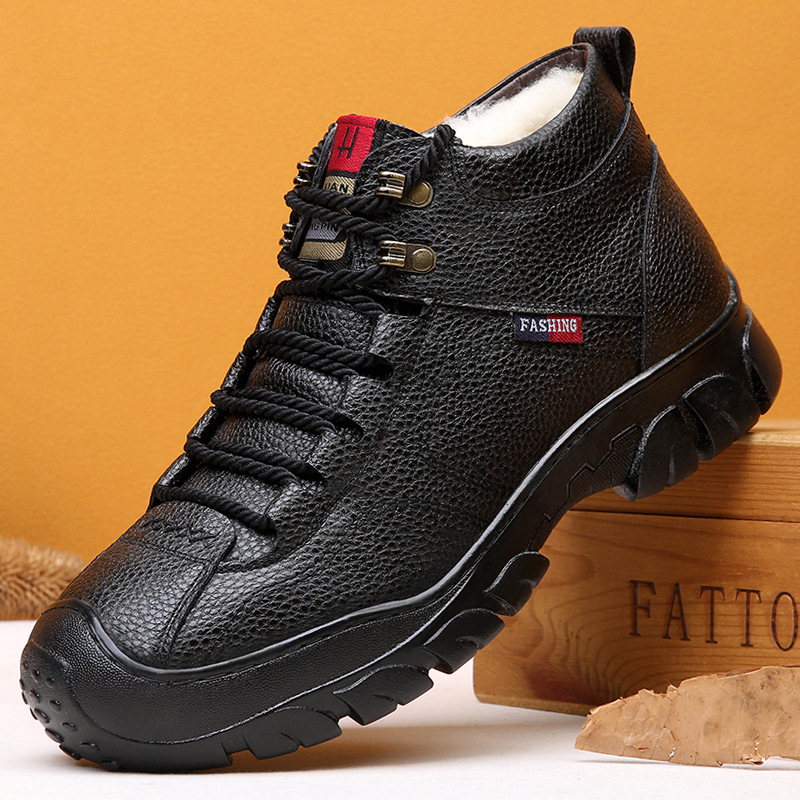 休闲棉靴2025冬季新款工装男鞋潮