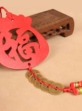 五帝钱黄铜家居新款摆件