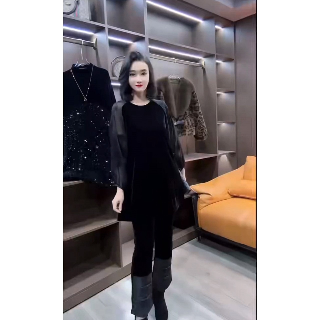 2025秋冬新款大码女装新中式国风高级提花丝绒拼接上衣裤子,女装/女士精品,大码套装,淘宝优惠券,粉丝福利购,淘宝优惠卷