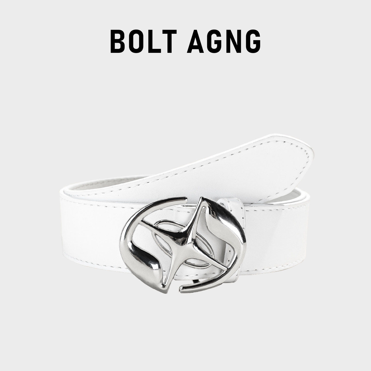 BOLT AGNG原创复古金属扣头腰带男女款设计感年轻人潮流学生皮带