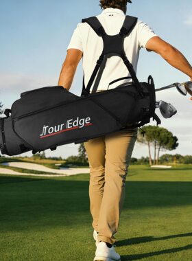 Tour Edge多功能pu支架包 轻便携版可装全套球杆高尔夫球杆包