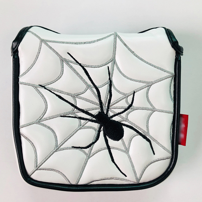 高尔夫推杆套杆头保护套PU加厚毛绒方形单耳帽套磁铁吸合