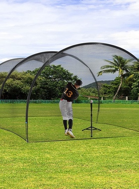 简易打击网打击笼黑色无结网 棒球垒球练习网 大型室外搭建练习网