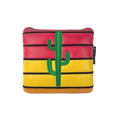 磁铁闭合高尔夫球杆套方形推杆套PU防水golf杆头保护帽套