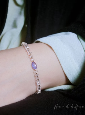 天然白水晶坦桑石手链