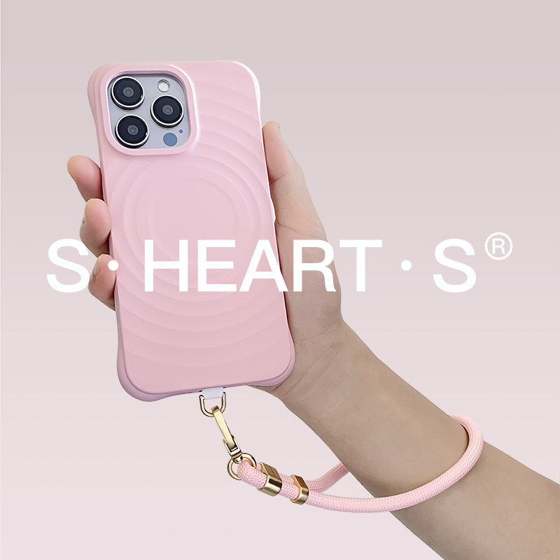 正品S.HEART.S手机挂绳编织短款黑色女防丢高级精致可调节手腕链