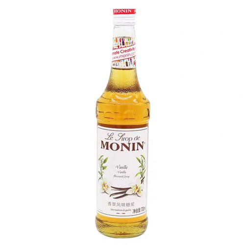 莫林MONIN香草风味糖浆玻璃瓶装700ml咖啡鸡尾酒果汁饮料