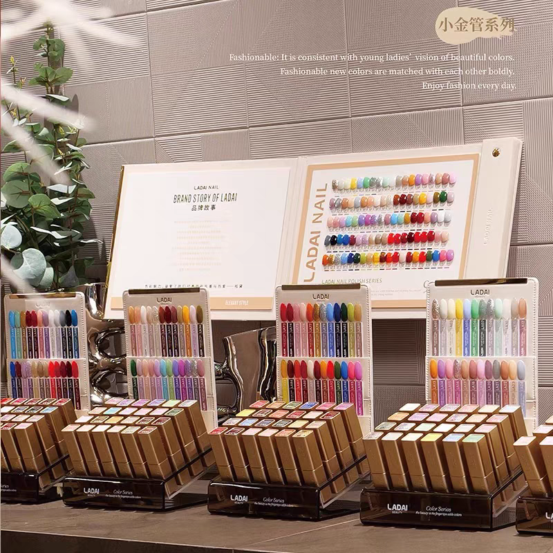 ladai啦黛小金管96色安可拉红24色甲油胶小套装秋冬酒红色鸥博丽