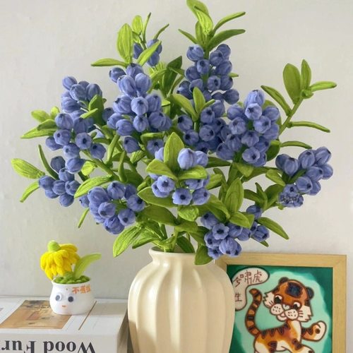 浪漫蓝莓花手捧花手工材料包