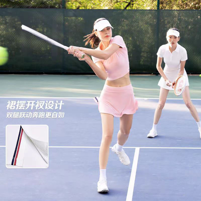 2025新款网球套装女开叉防走光裙polo领透气舒适户外短袖网球运动,运动/瑜伽/健身/球迷用品,瑜伽套装,淘宝优惠券,粉丝福利购,淘宝优惠卷