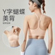 2025夏季 新品 Y型美背插杯纯色V字挂脖高强度户外瑜伽文胸运动内衣