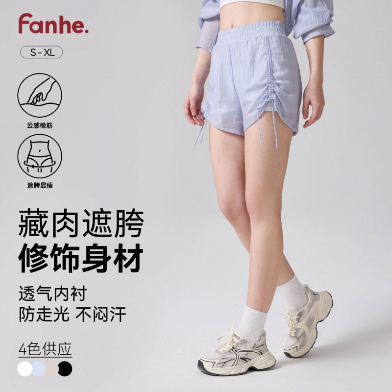 2025夏季薄款设计感抽绳褶皱运动