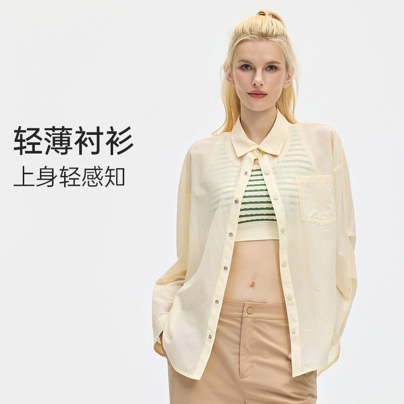 2025轻薄宽松休闲衬衫女生潮流运