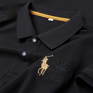 夏季新款男士短袖T恤高档刺绣翻领POLO衫商务大码百搭纯棉半袖男