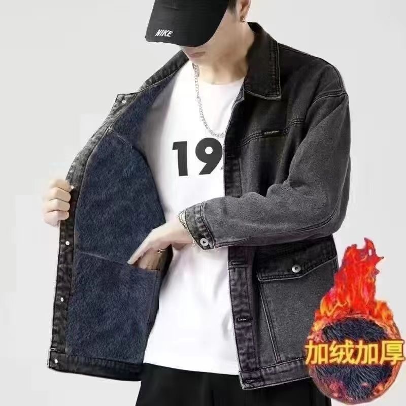 翻领+加绒+宽松+潮流+耐磨+外套