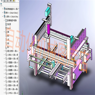 在线式SMT点胶机图纸设备3D图机械制图完整机械图纸设计图自动化