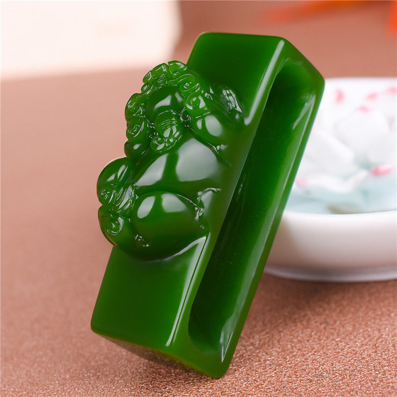 和田玉双层腰佩白玉挂件碧玉双层貔貅皮带扣挂坠男款腰扣腰牌