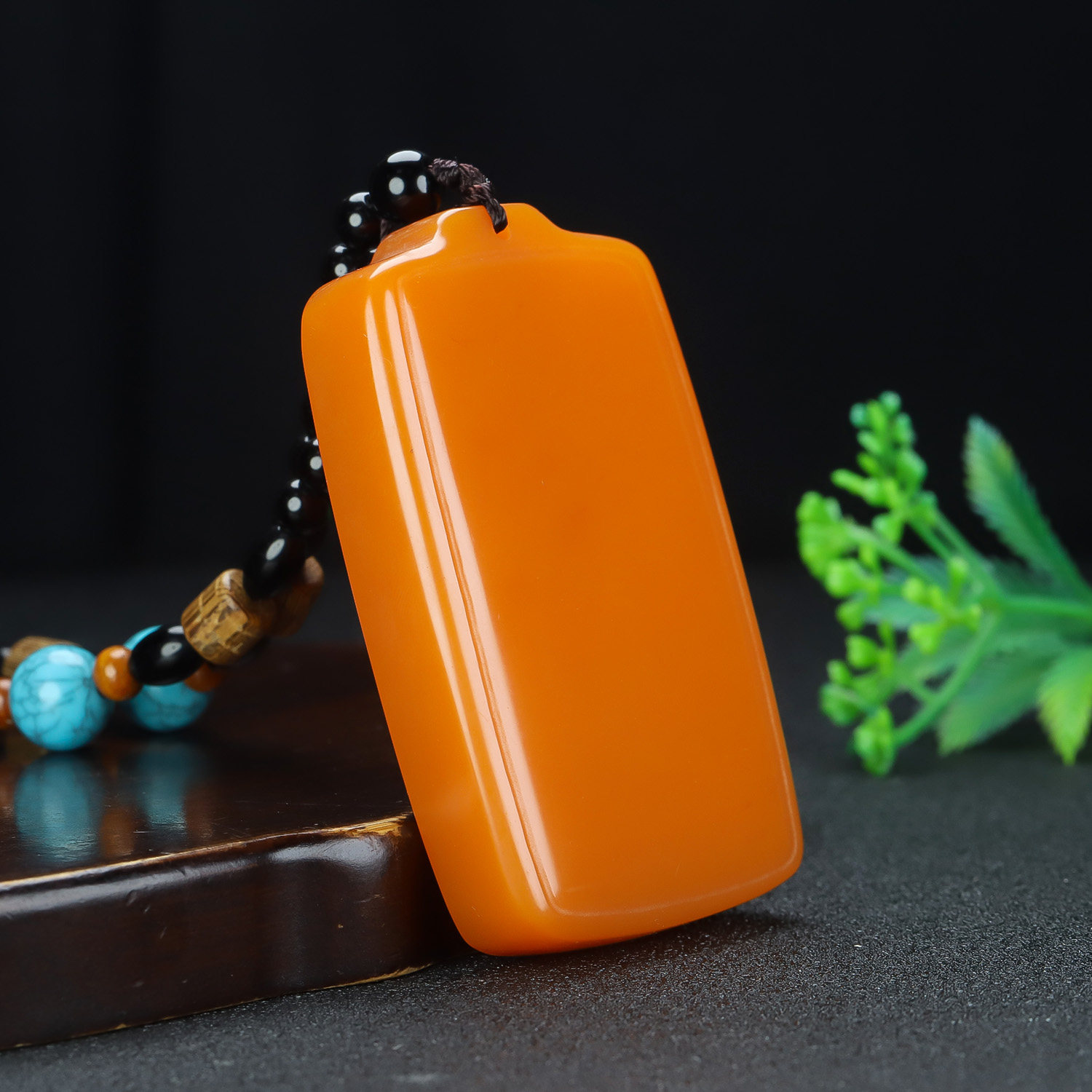 天然黄龙玉大号平安牌手把玩件男女款和田黄玉无字牌挂件平安牌佩