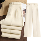 羊毛呢糯米裤 今年流行窄版 阔腿裤 弯刀裤 裤 风琴裤 大码 子 女2025新款