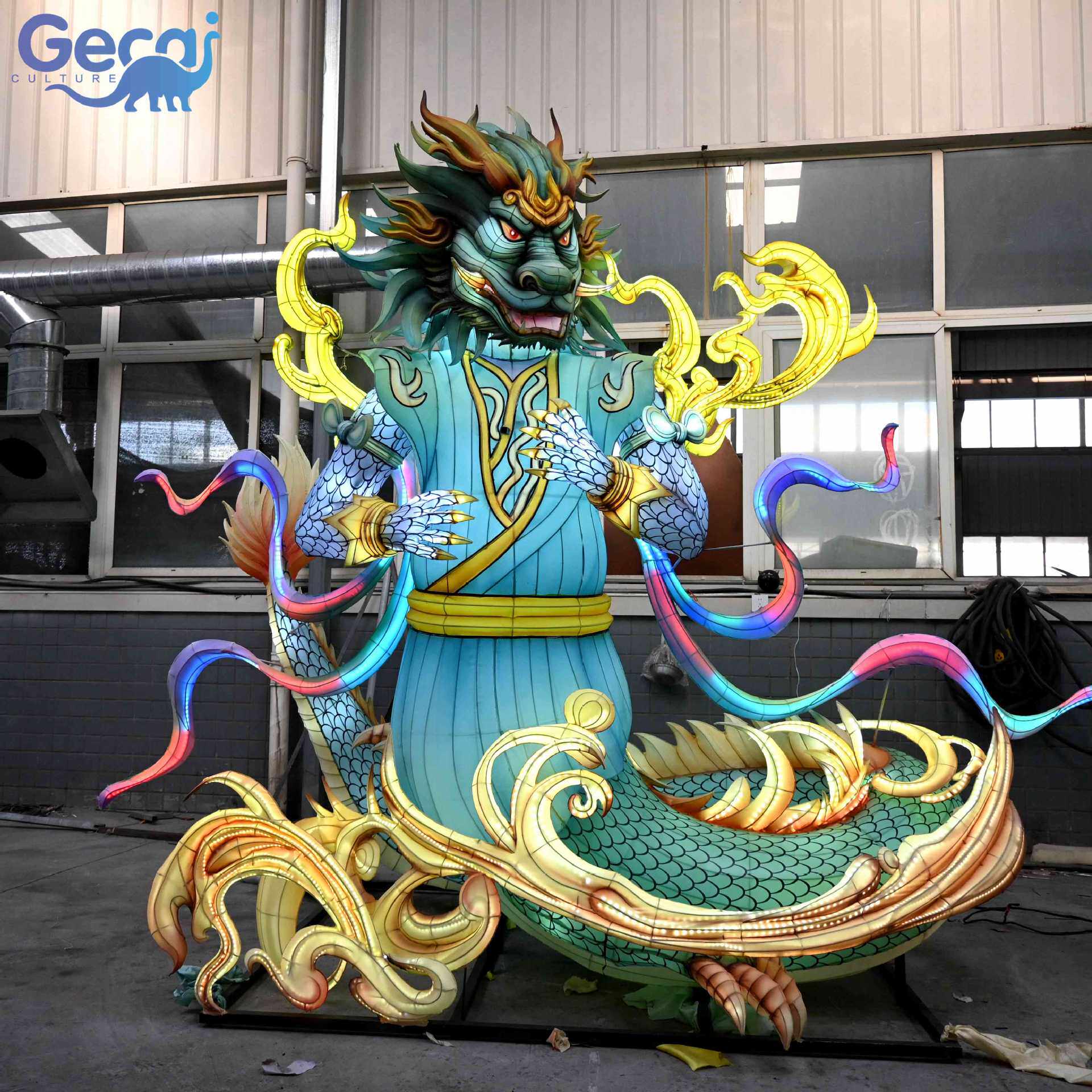 中国风国潮龙灯十二生肖动物彩灯城市街区景区灯展花灯制作厂家