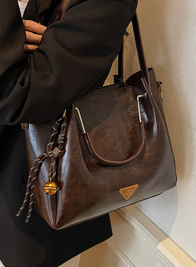 高级感复古手拎包包女式2025年夏季流行单肩包大容量托特包斜挎包