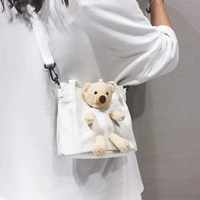 Небольшая зимняя модная небольшая сумка, универсальная сумка на одно плечо, брендовый шоппер, популярно в интернете, с медвежатами