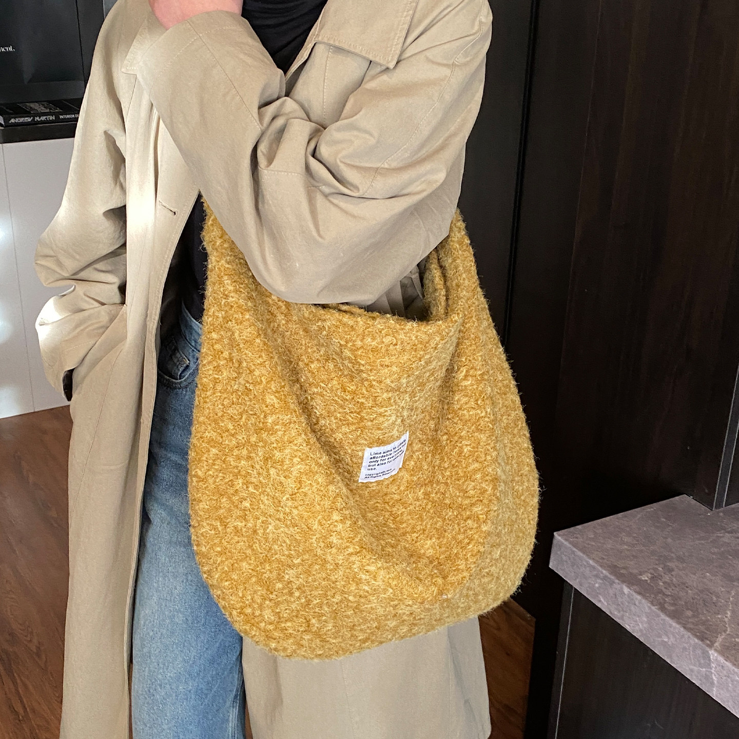 条纹毛绒托特包女大容量包包2025新款潮慵懒风单肩包豹纹通勤女包,箱包皮具/热销女包/男包,通用款女包,淘宝优惠券,粉丝福利购,淘宝优惠卷