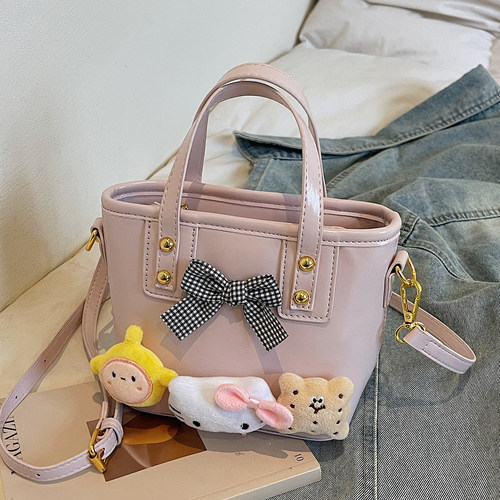 新款休闲简约可爱卡通水桶包