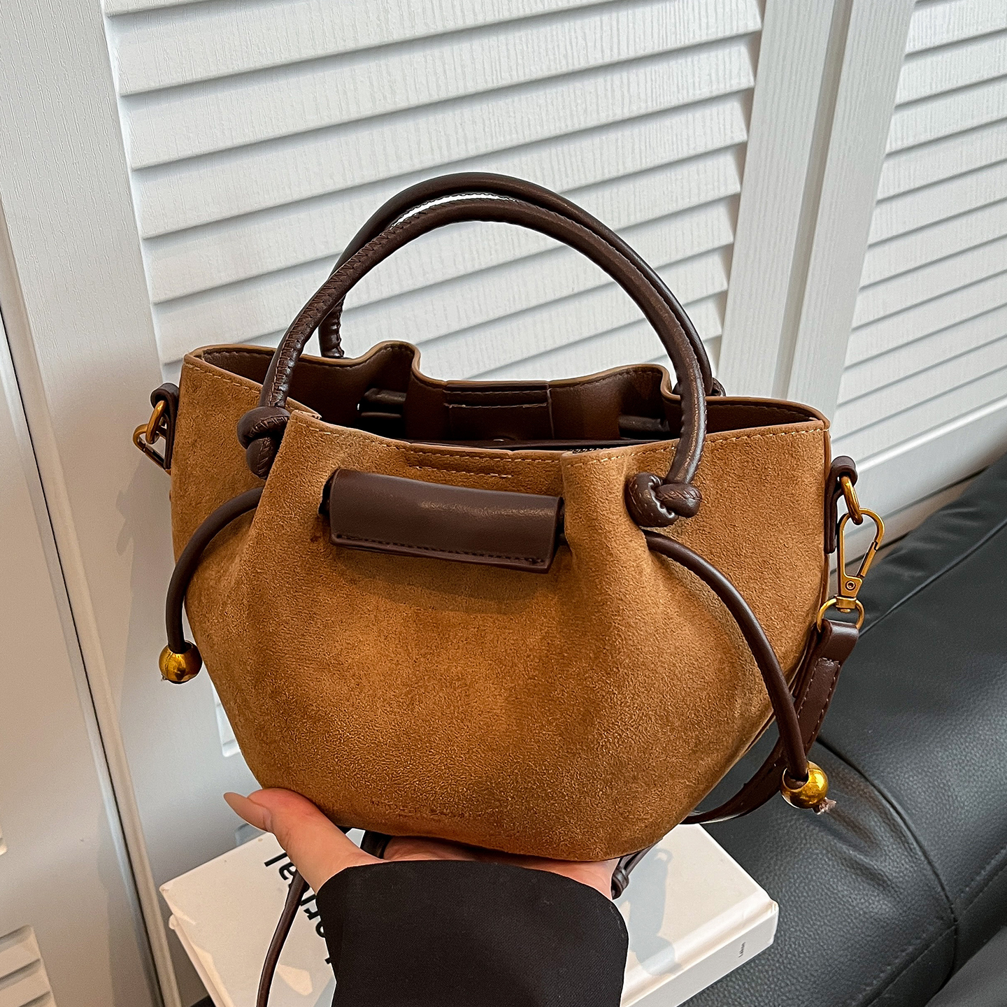 2025新款韩版简约褶皱小清手提包