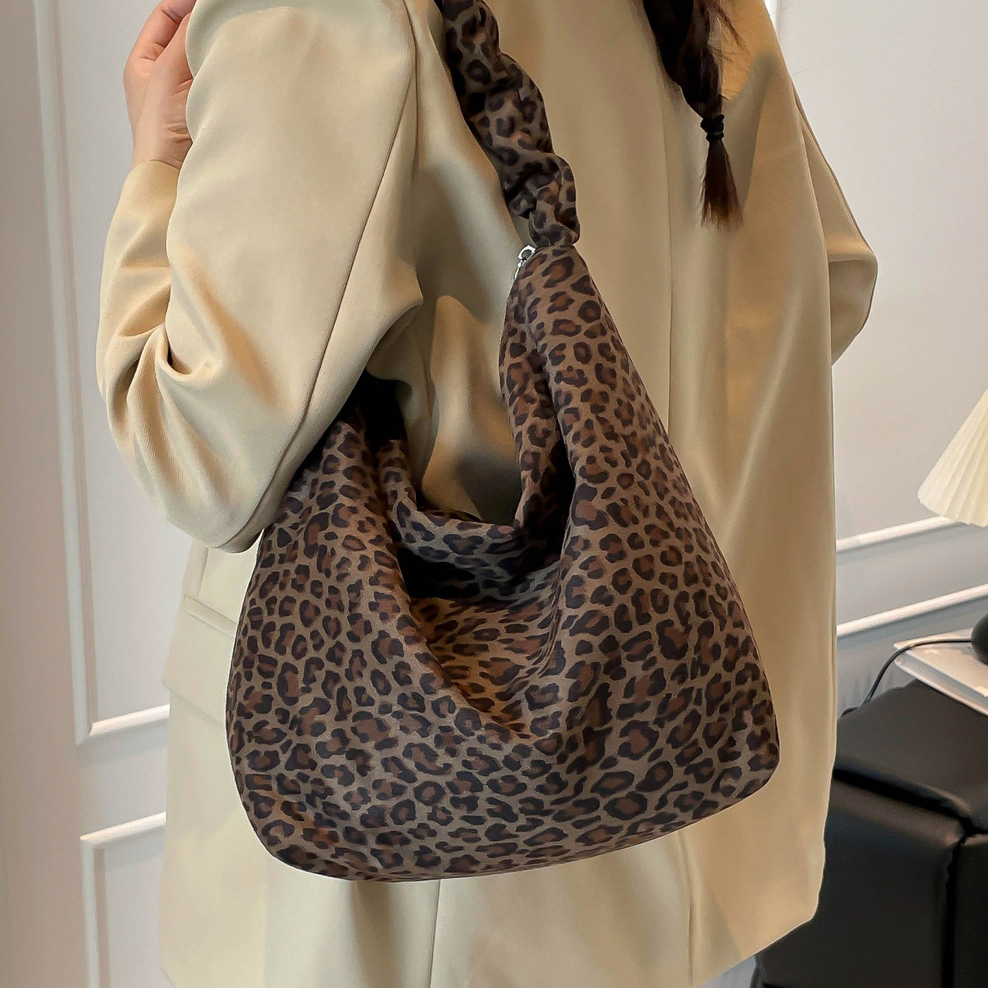 豹纹包包女式2025新款秋冬流行时尚超火通勤女包单肩斜挎包托特包,箱包皮具/热销女包/男包,通用款女包,淘宝优惠券,粉丝福利购,淘宝优惠卷